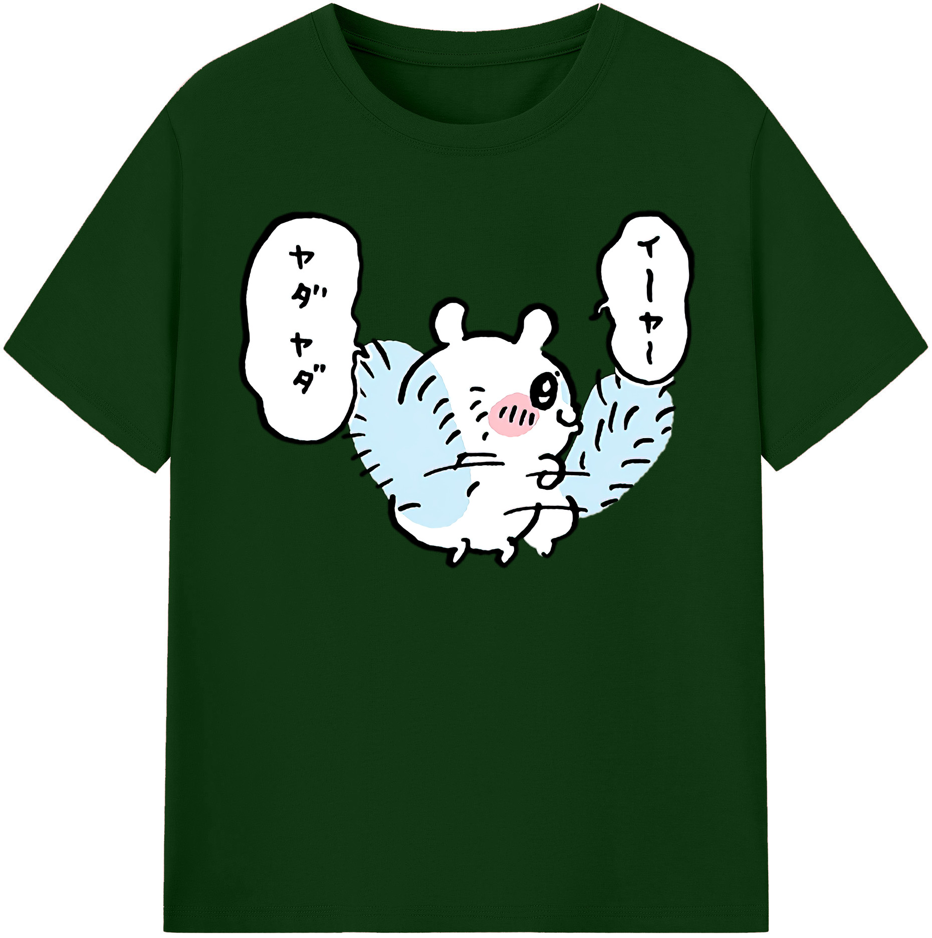 （画像用） ちいかわ モモンガ Chii-kawa Momonga 綿100％半袖Tシャツ（フロントプリント）